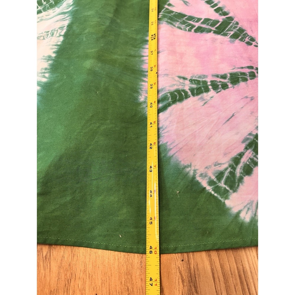 Busayo Belu Tie-Dyed Cotton Chambray Dress Size Large Green Midi Sleeveless‎ - Picture 5 of 10